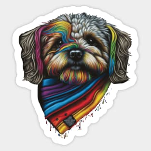 More Dogs of Color - #10 (Lhasa Apso) Sticker